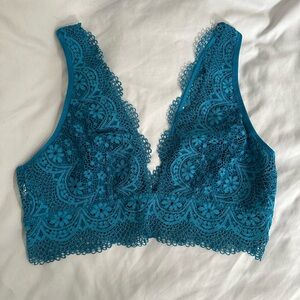 Victoria Secret Lace Bralette Teal Blue